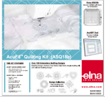 Kit de quilting avec cerceau carré-ASQ18-184x184m Elna