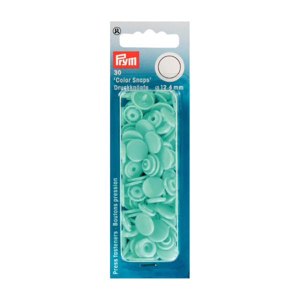 Boutons pression color snaps Turquoise clair