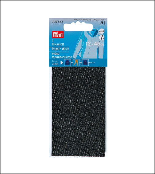 Pièce thermocollante jeans 12 x 45cm