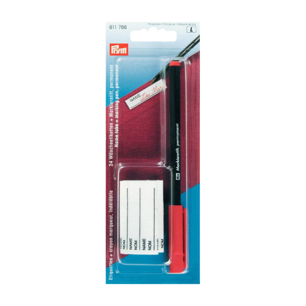 Crayon marqueur indélébile rouge   24 étiquettes