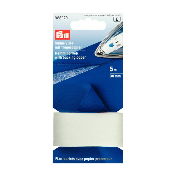 Fixe ourlets 30mm blanc - 5m