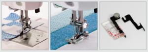 Pied transparent de quilting avec guides (OV) Elna