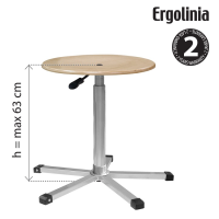 Tabouret industriel rotatif (contreplaqué)