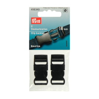 Boucles salopette 16mm résine plastique noir