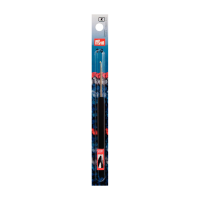 Crochet aluminium avec manche souple pour laine 15cm