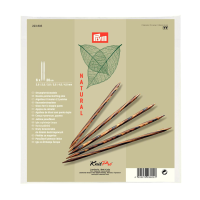 Set d'aiguilles à tricoter double pointes bois natural 20cm n°2/4