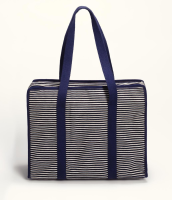 Sac tout en un denim et rayures