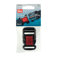 Bouclip phosphorescent plastique 25mm noir