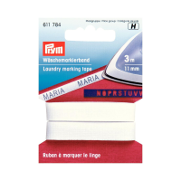 Ruban à marquage linge thermocollant 11mm blanc 3m