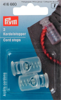 Arrêts cordons 1 trou plastique transparent 15x28mm