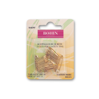 Epinge de sureté x24 Taille n°2/0-0 Laiton dorée