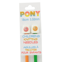 Aiguilles à tricoter pour enfants - Smiley 18cm 3mm