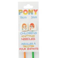 Aiguilles à tricoter pour enfants - Visages 18cm 3mm