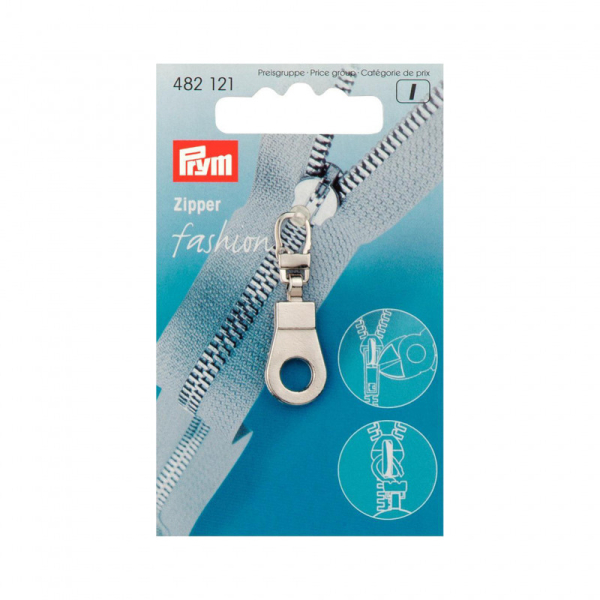 482121 Tirette zip argent