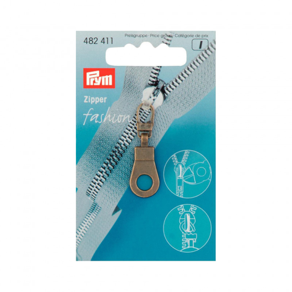 482411 Tirette zip cuivre
