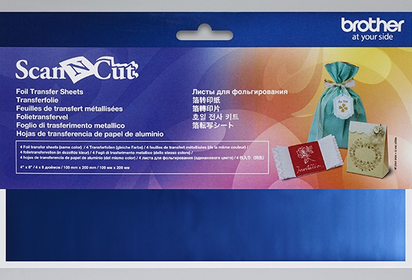 Feuilles de transfert métallisées bleu