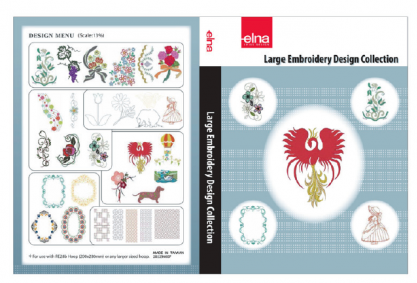 Collection de grands motifs de broderie Elna