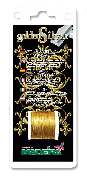 GoldenSilver couture et broderie fil (Gold) 100m