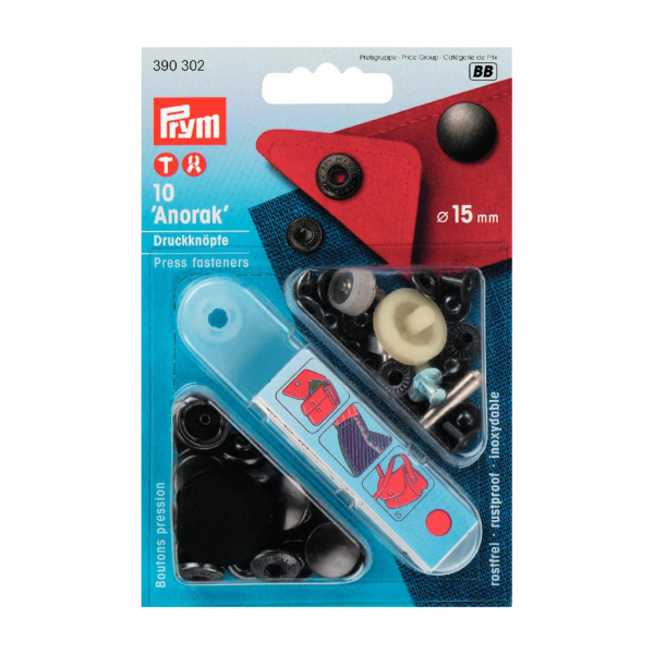 Boutons pression 15mm Anorak   Outi Bruni