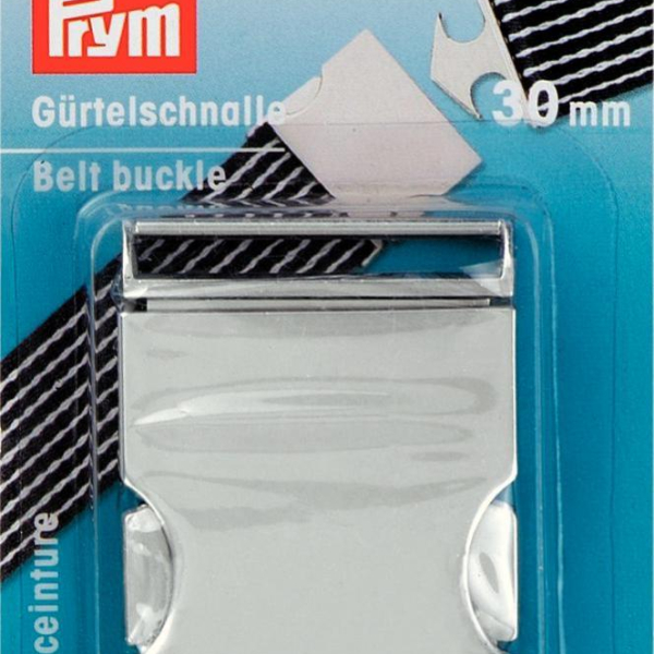 Boucle de ceinture argent mat