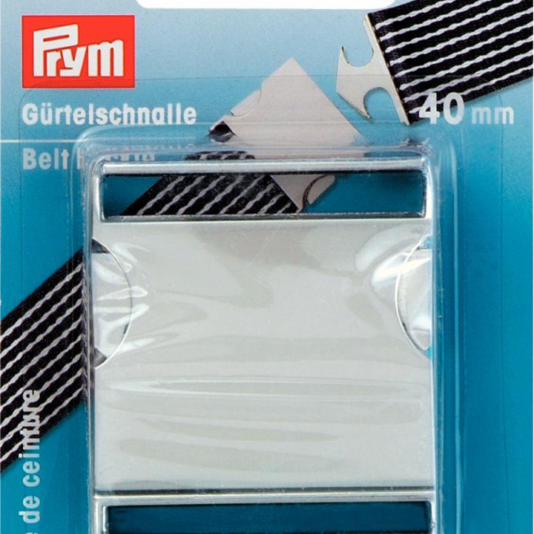 Boucle de ceinture argent mat 40mm