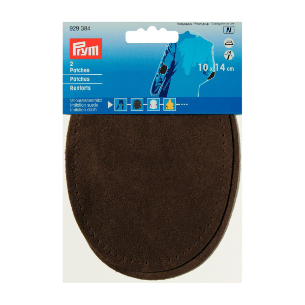 Coudes imitation daim Thermocollant 10 x 14cm