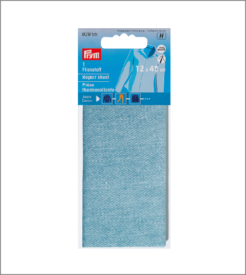Pièce thermocollante jeans 12 x 45cm