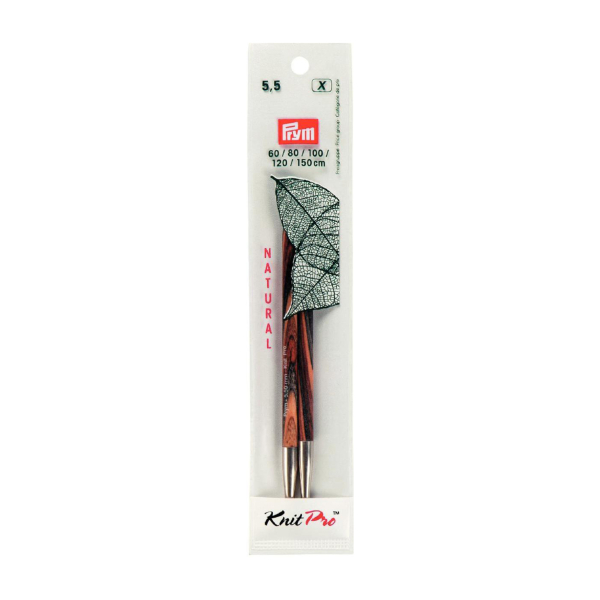 Pointe d'aiguille tricot KnitPro bois natural n°5