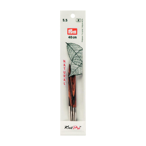 Pointe d'aiguille tricot KnitPro bois natural n°5