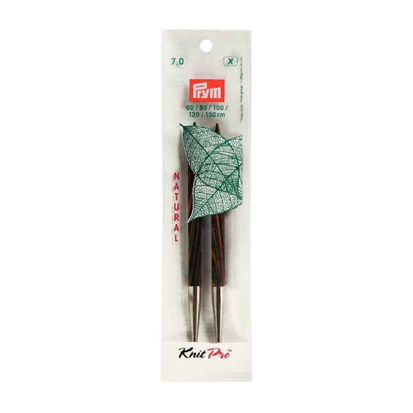 Pointe d'aiguille tricot KnitPro bois natural 12cm n°7