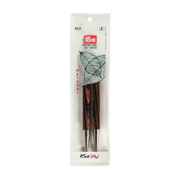 Pointe d'aiguille tricot KnitPro bois natural 12cm n°10