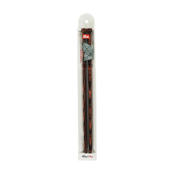 Aiguilles à tricoter bois natural 35cm