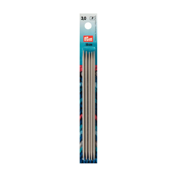 Aiguilles à tricoter double pointes aluminium 15cm