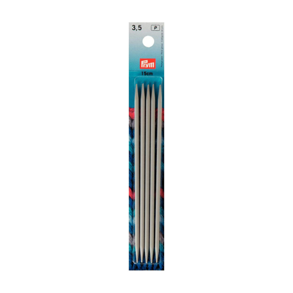 Aiguilles à tricoter double pointes aluminium 15cm
