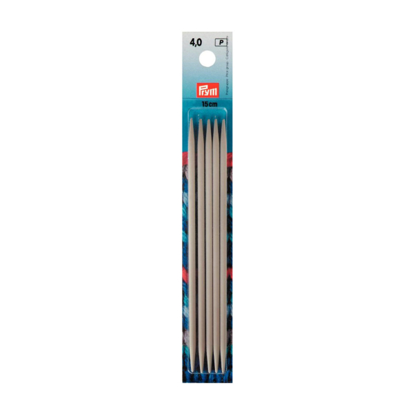 Aiguilles à tricoter double pointes aluminium 15cm