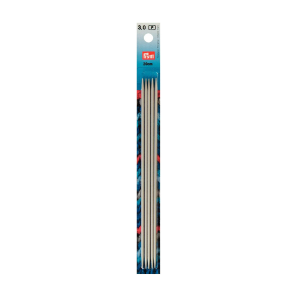 Aiguilles à tricoter double pointes aluminium 20cm