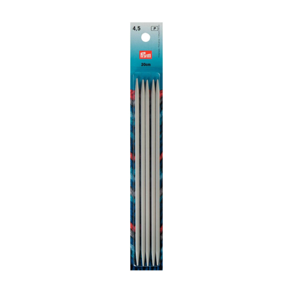 Aiguilles à tricoter double pointes aluminium 20cm
