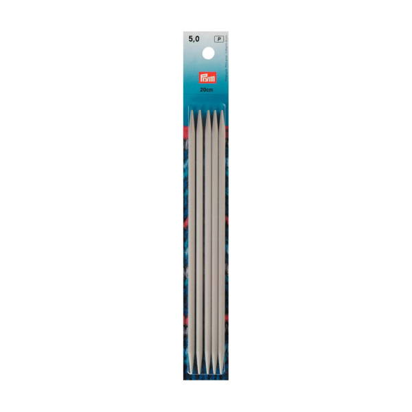 Aiguilles à tricoter double pointes aluminium 20cm