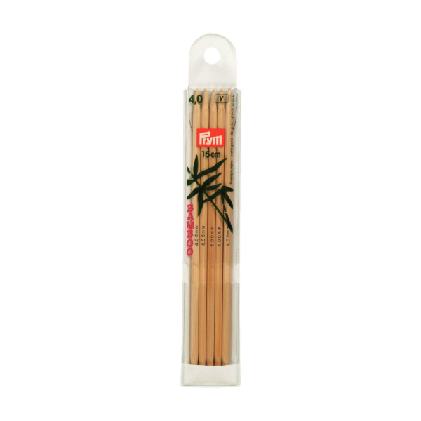 Aiguilles à tricoter double pointes bambou 15cm