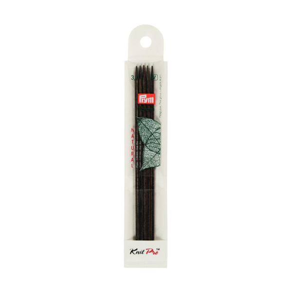 Aiguilles à tricoter double pointes bois natural 15cm