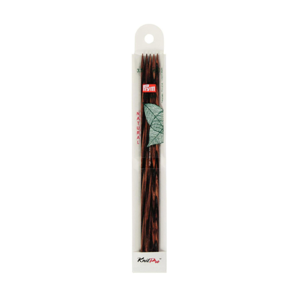 Aiguilles à tricoter double pointes bois natural 20cm