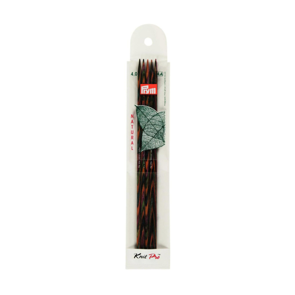 Aiguilles à tricoter double pointes bois natural 20cm