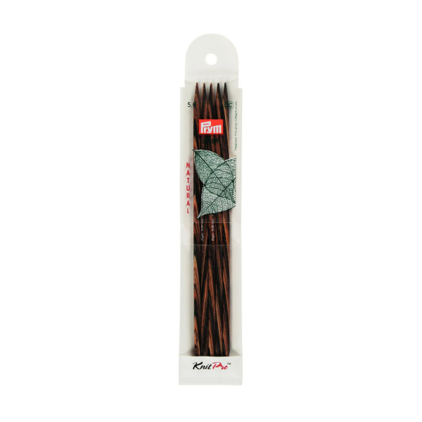 Aiguilles à tricoter double pointes bois natural 20cm