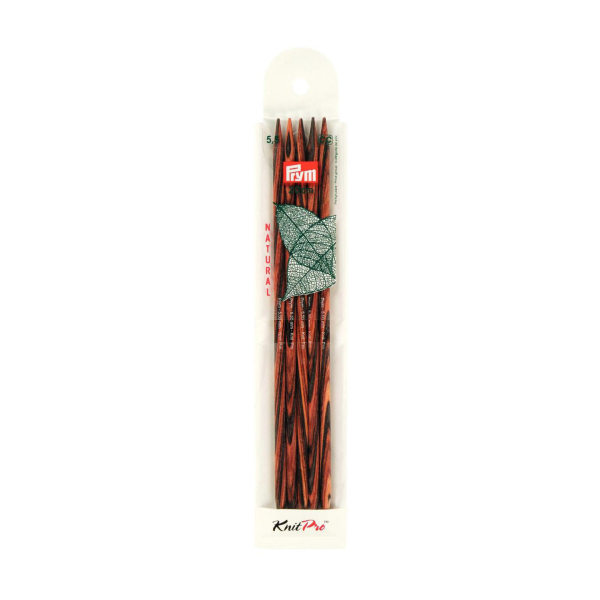 Aiguilles à tricoter double pointes bois natural 20cm