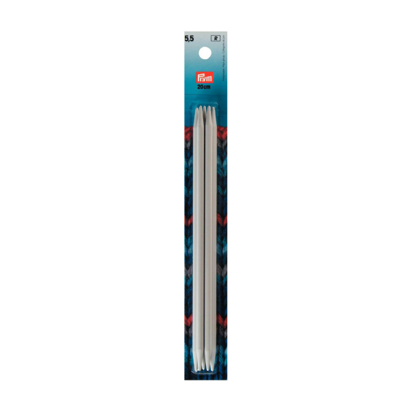 Aiguilles à tricoter double pointes plastique 20cm