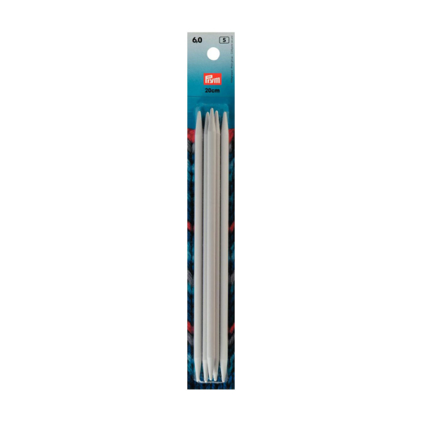 Aiguilles à tricoter double pointes plastique 20cm