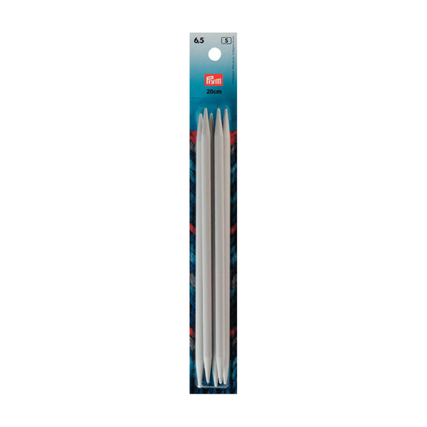 Aiguilles à tricoter double pointes plastique 20cm