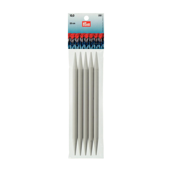 Aiguilles à tricoter double pointes plastique 20cm