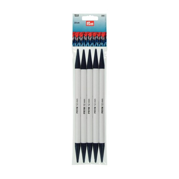 Aiguilles à tricoter double pointes plastique 20cm