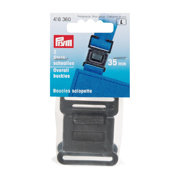 Boucle salopette plastique noir
